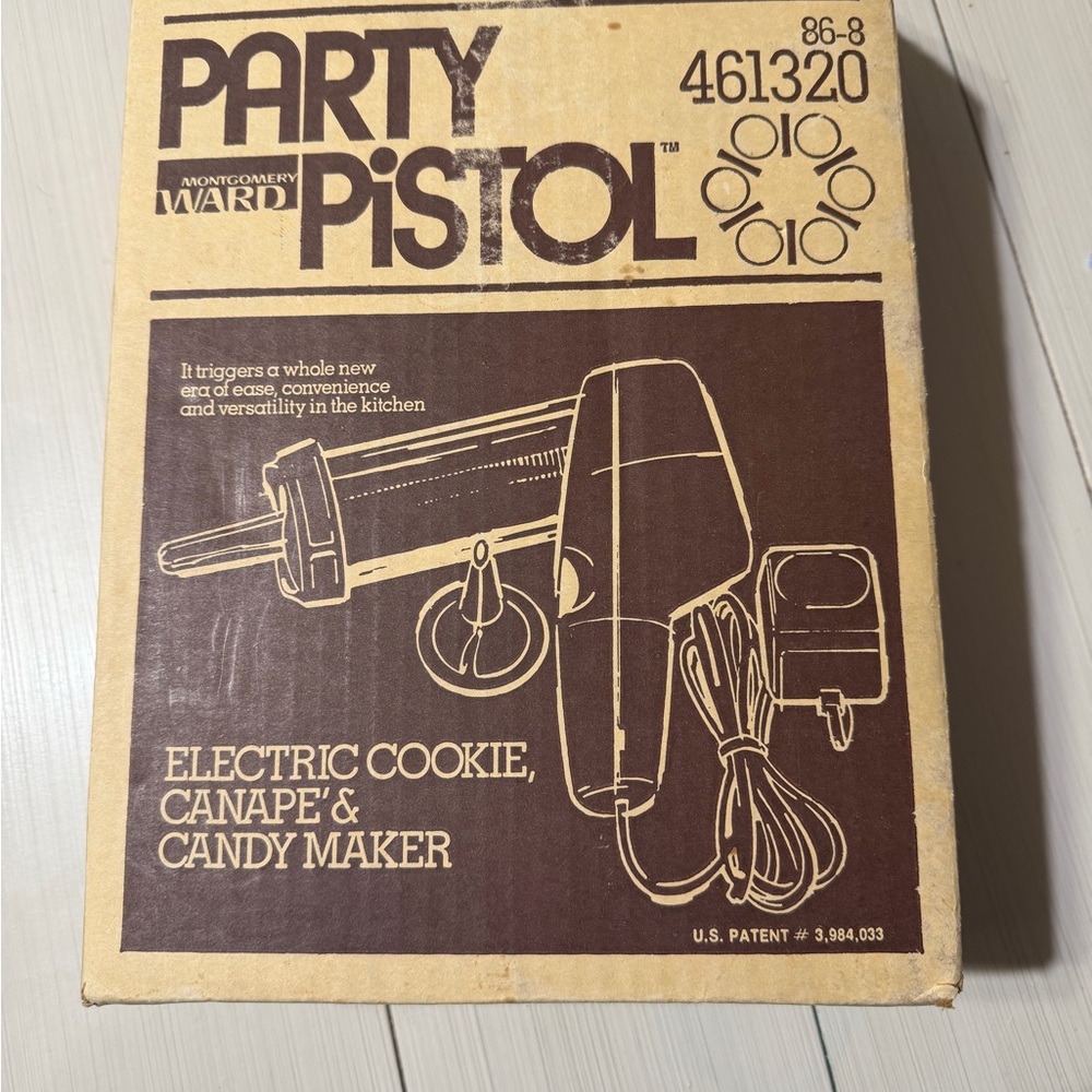 Montgomery Ward Party Pistol Electric Cookie Maker - Brown